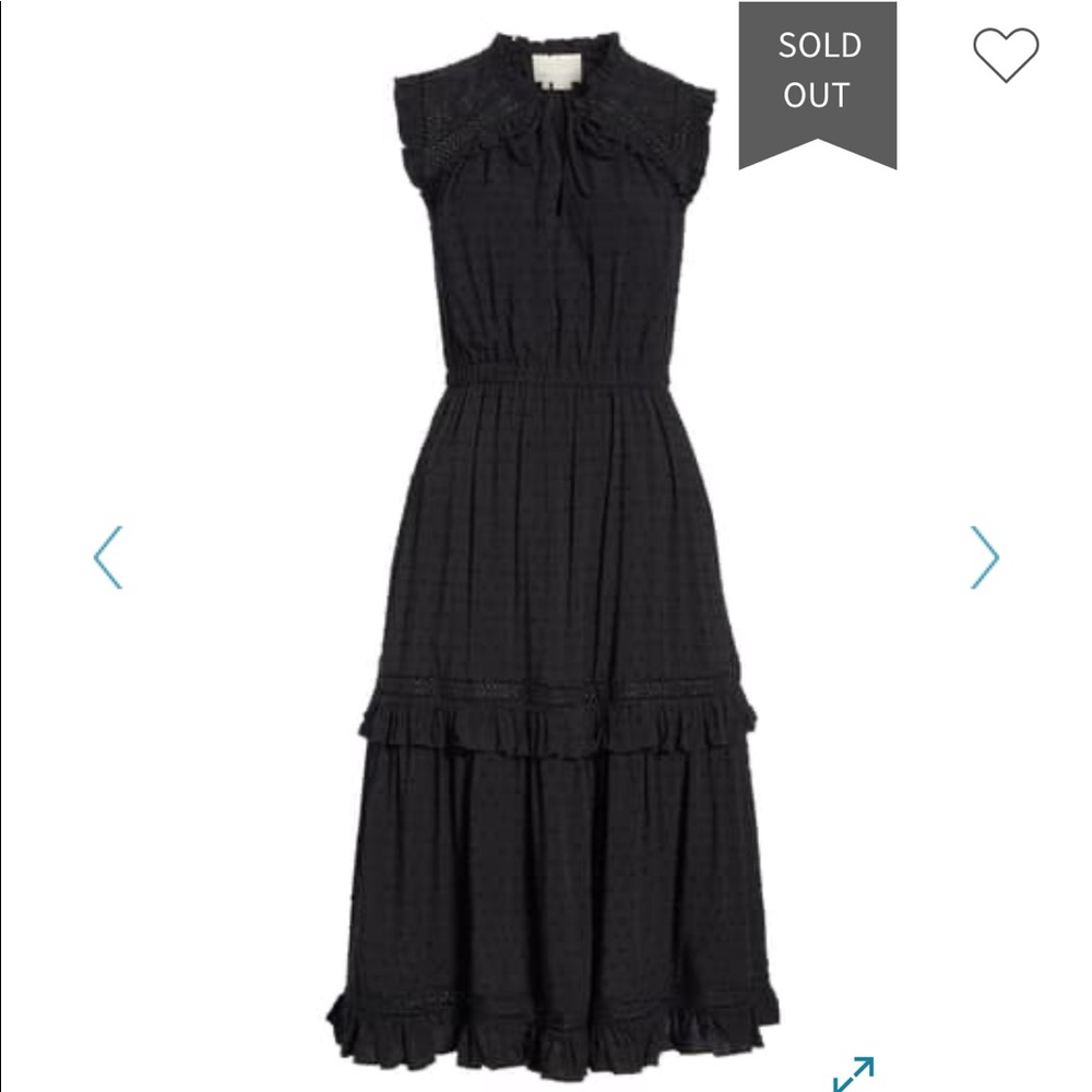 kate spade swiss dot sleeveless midi dress